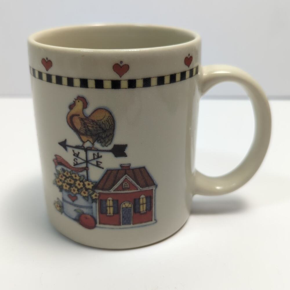 Vintage 1990s Windy Hill Rooster Weathervane Country Mug - Susan A Winget - Picture 3 of 8